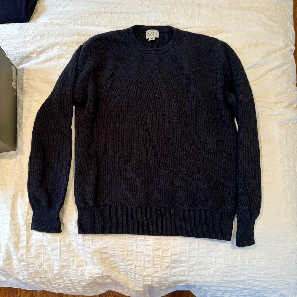 J Crew Crew Neck Sweater Cotton Silk